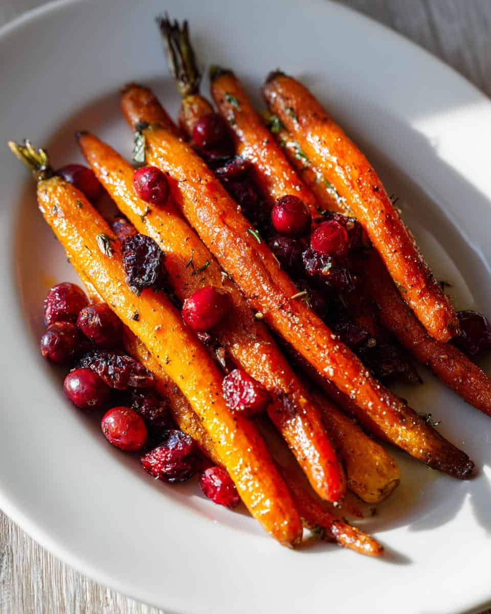 Maple roasted carrots with cranberries - detail 1