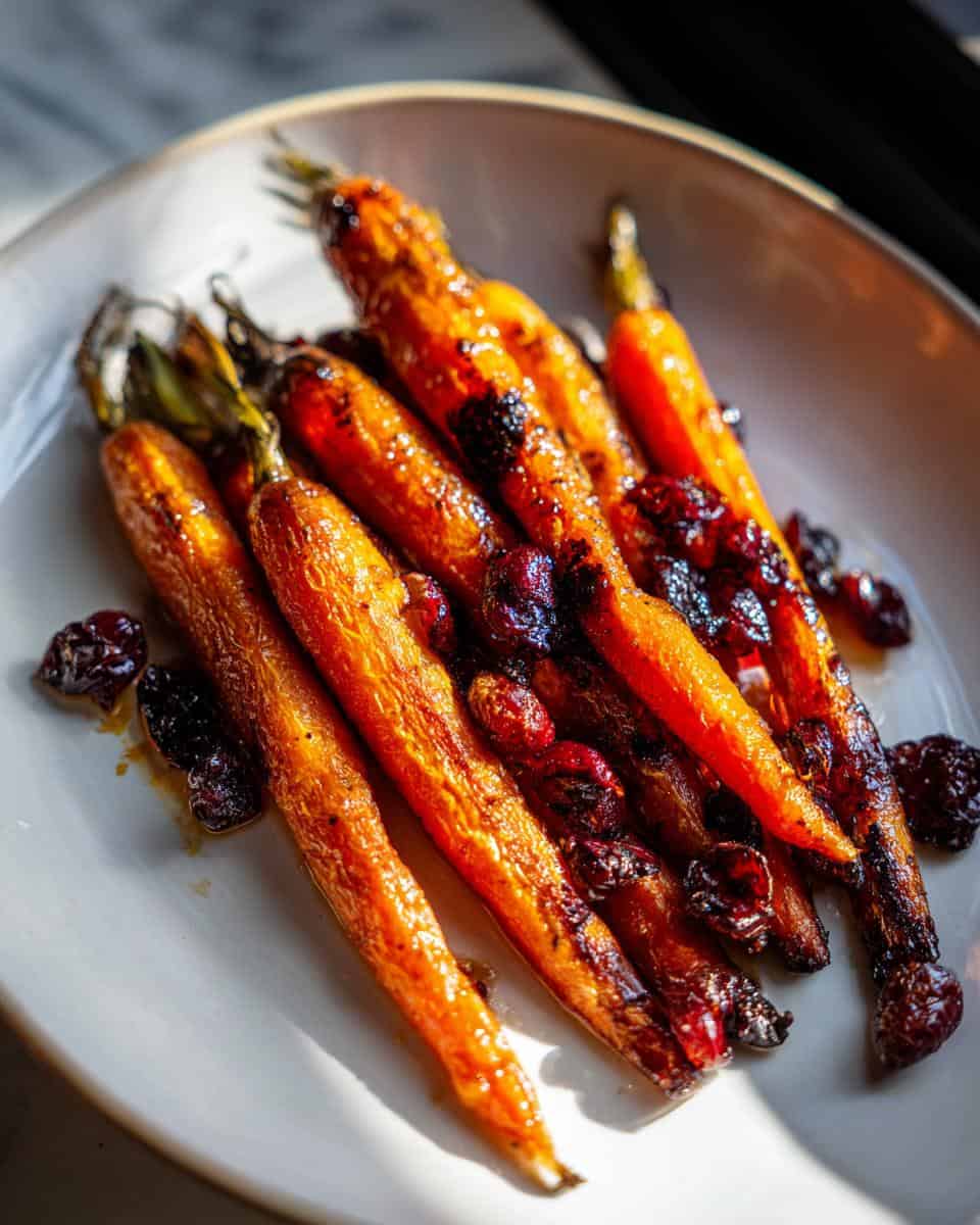 Maple roasted carrots with cranberries - detail 2
