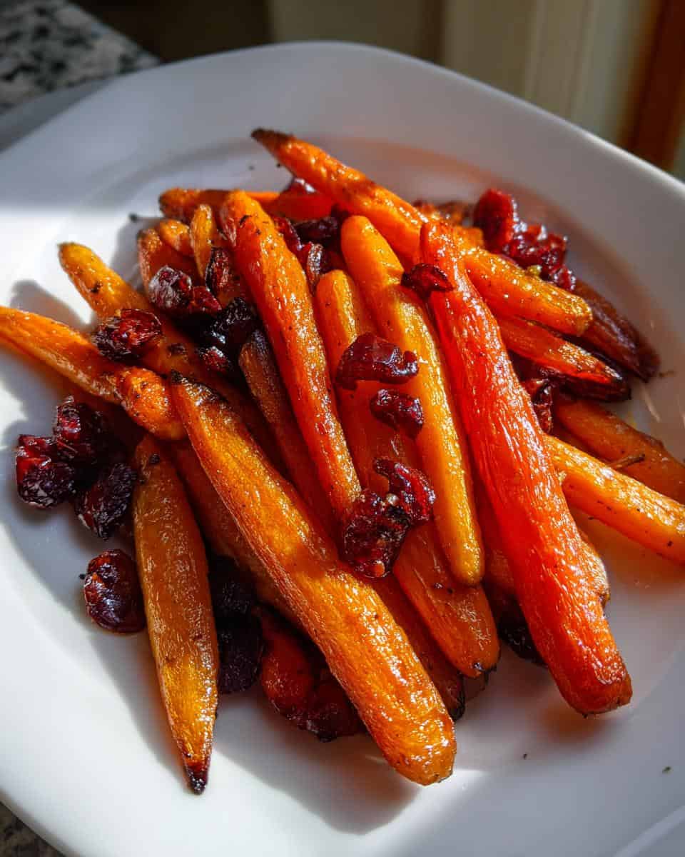 Maple roasted carrots with cranberries - detail 3