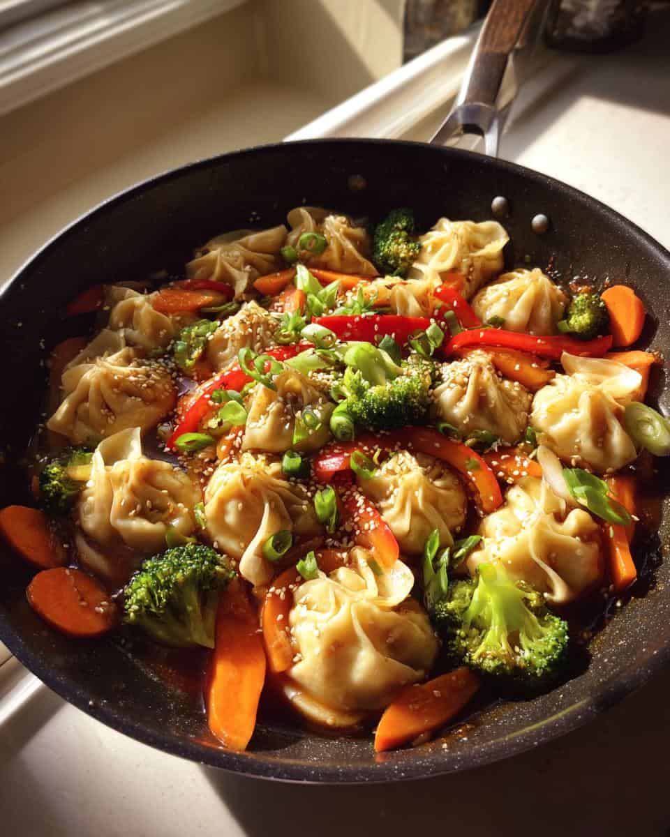 One Pan Dumpling Dinner - detail 1