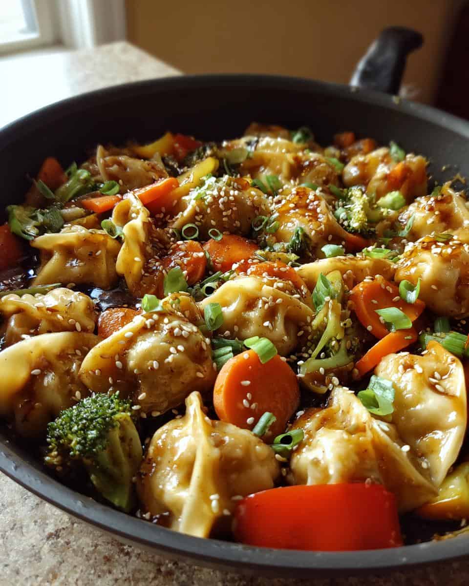 One Pan Dumpling Dinner - detail 2