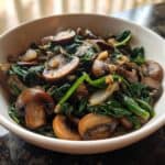 Sauteed Mushrooms with Spinach