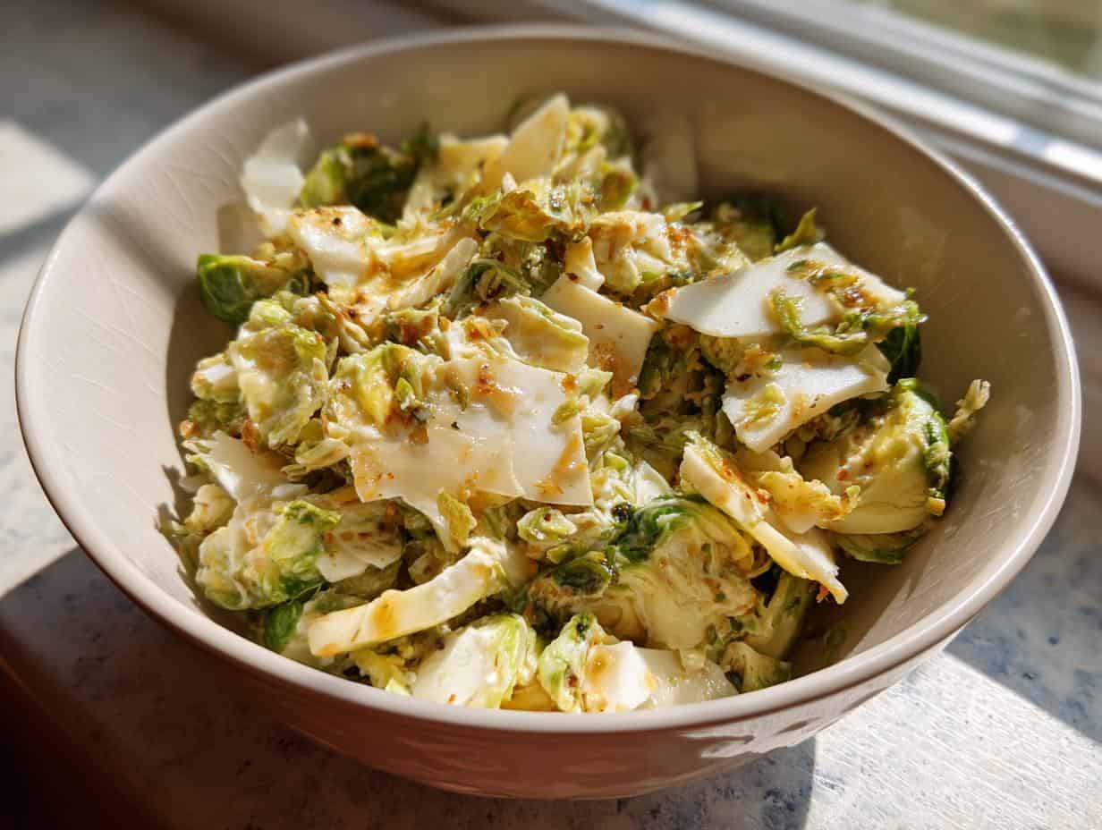 Shaved Brussels and Pear Salad: Ridiculously Delicious