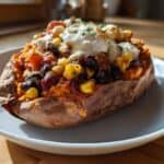 Stuffed Sweet Potatoes with Burrata