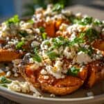 Sweet Potato Rounds with Honey & Feta Crumble