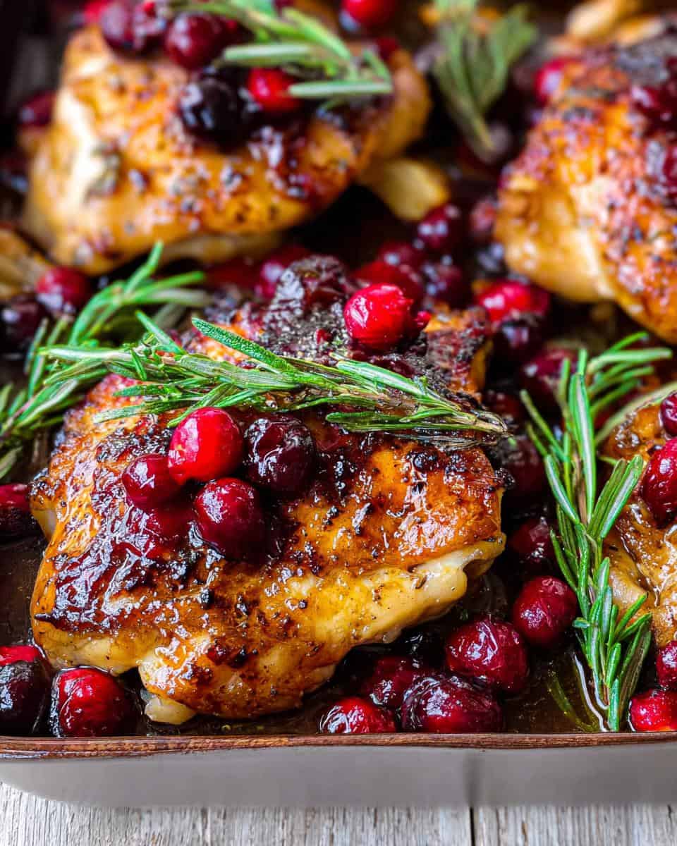 Baked Cranberry Chicken with Rosemary - detail 1