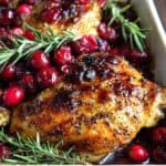 Baked Cranberry Chicken with Rosemary