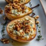 Blue Cheese Stuffed Pears with Walnuts and Honey