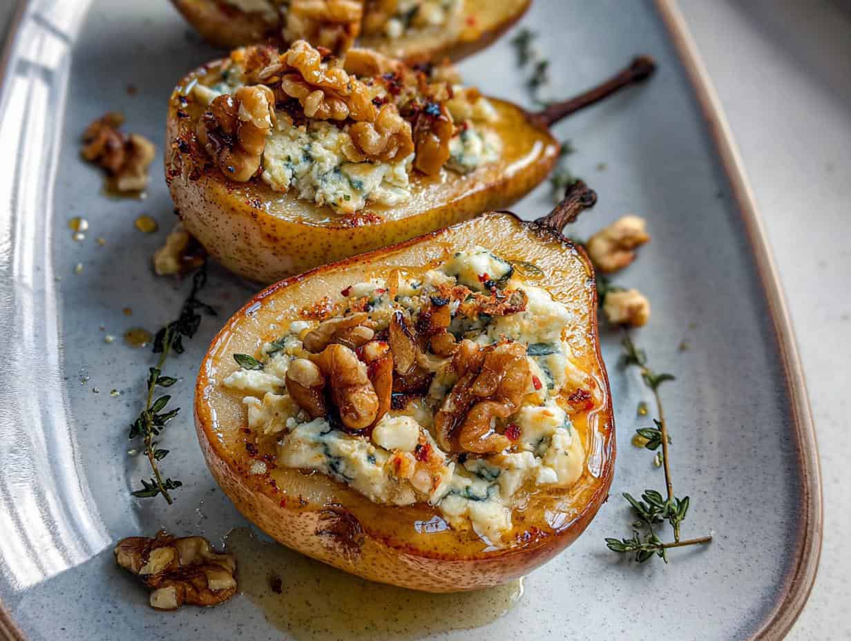 Irresistible Blue Cheese Stuffed Pears, Ready in 40 Minutes