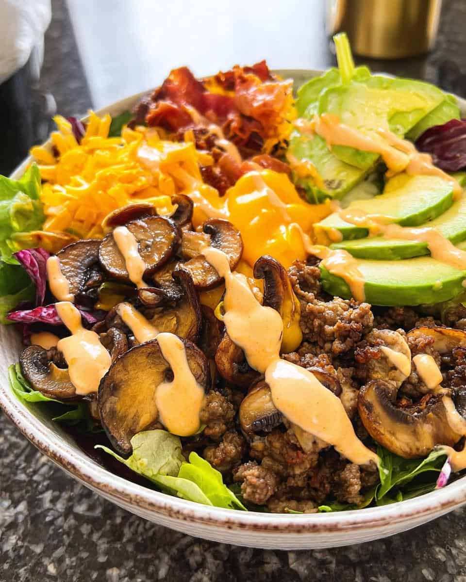 Burger In A Bowl Recipe No Bun Low Carb Keto - detail 3
