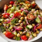 Chickpea Salad with Pickled Red Onions and Herbs