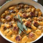 Creamy Butternut Squash Gnocchi with Sausage Thyme and Sage