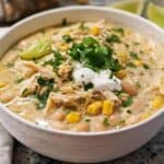 Creamy Crockpot White Chicken Chili