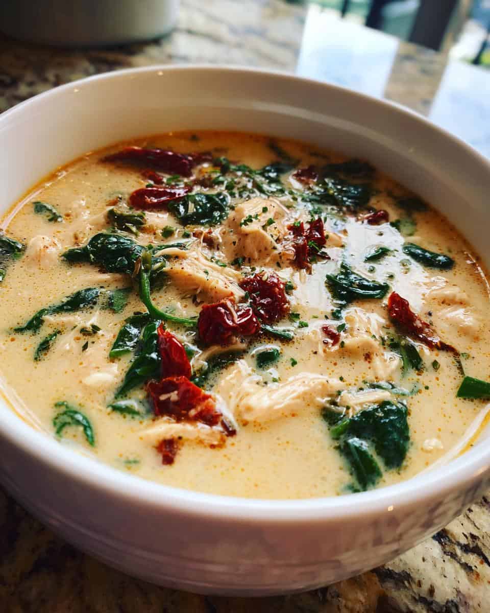 Creamy Tuscan Chicken Soup - detail 3