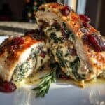 Creamy spinach and cranberry stuffed chicken breast recipe