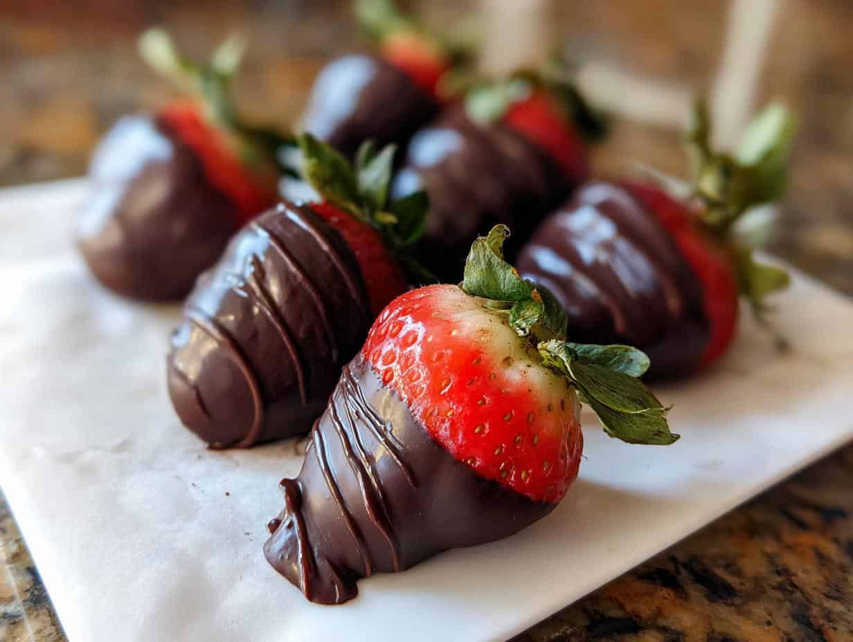 Failproof Dark Chocolate Covered Strawberries in 30