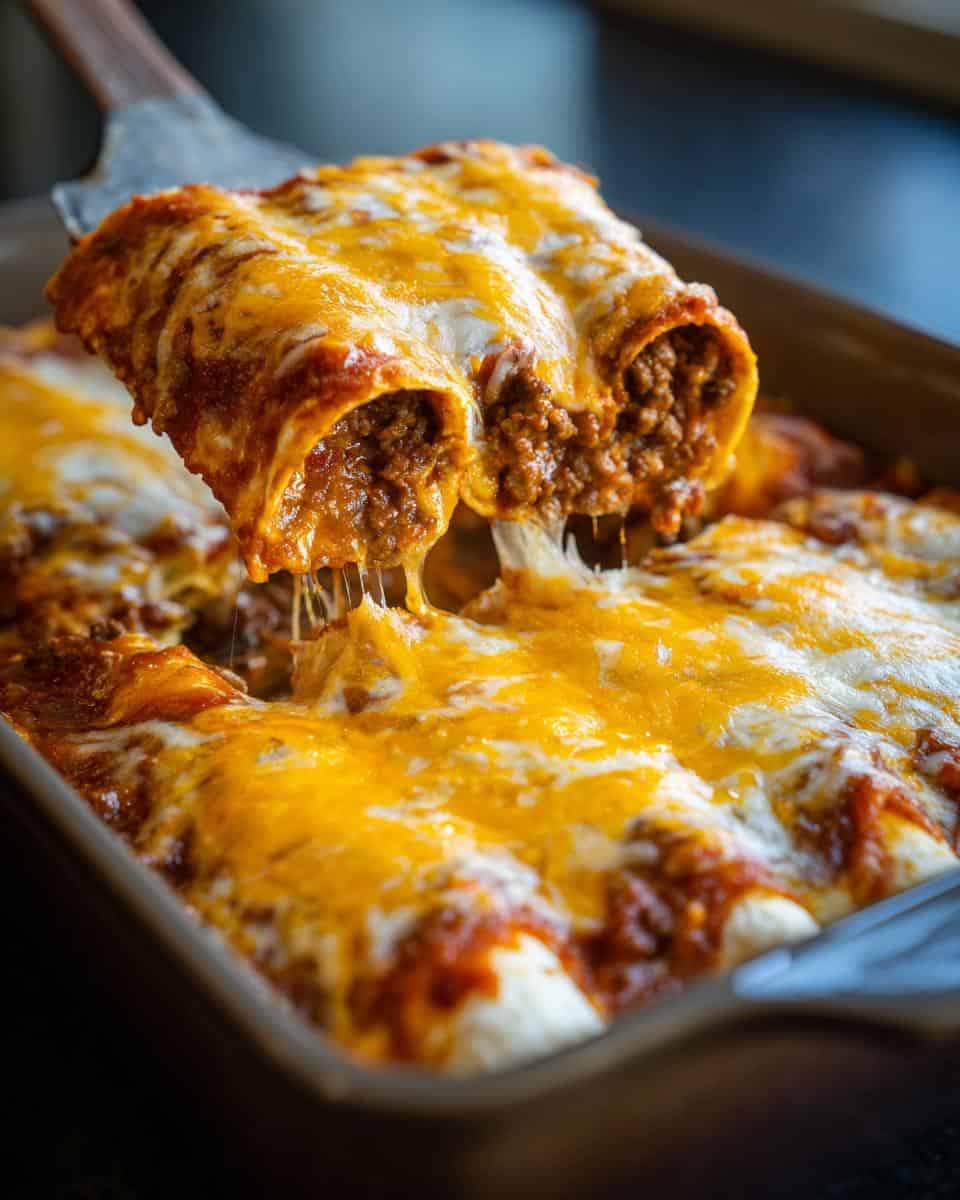Easy Cheesy Ground Beef Enchiladas - detail 3