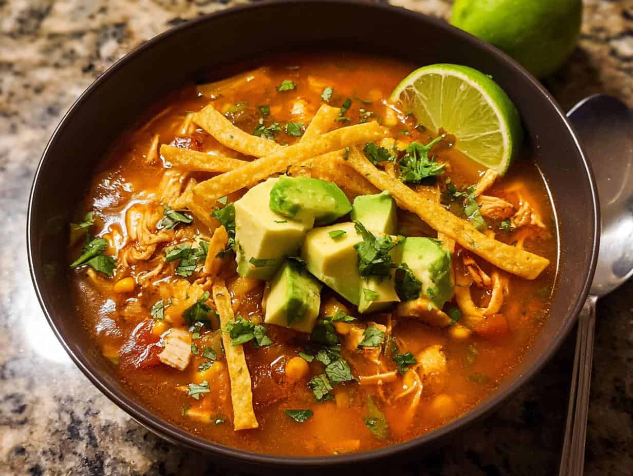 Easy Chicken Tortilla Soup Recipe Homemade: The BEST 30 Min