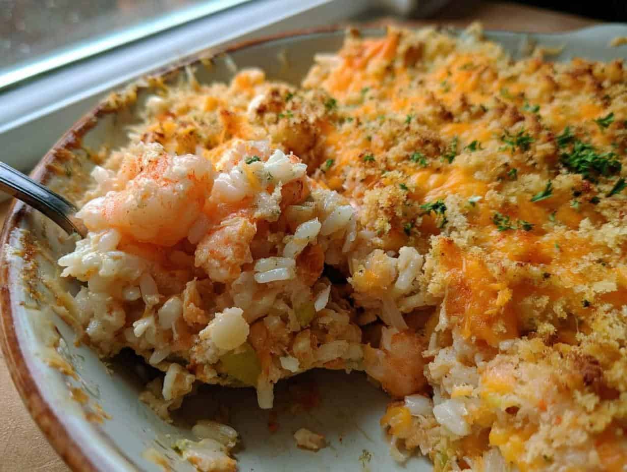 Delicious Easy Shrimp Casserole with Rice & Cheese Recipe