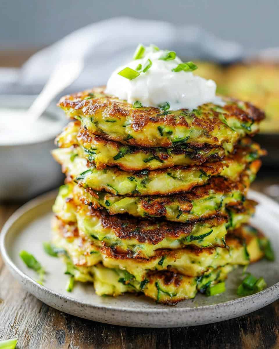Easy Zucchini Fritters Recipe with Sour Cream - detail 3