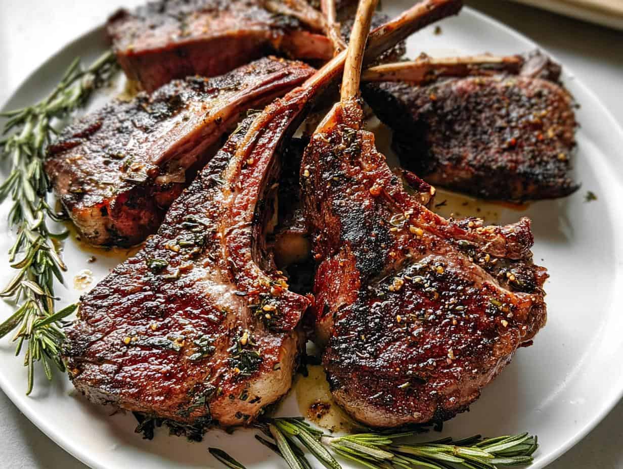 Devastating Garlic Rosemary Grilled Lamb Chops in 30
