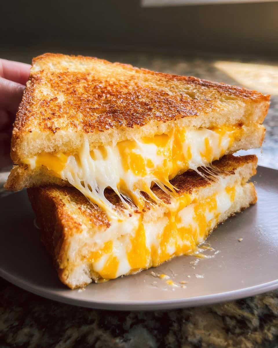 Gourmet grilled cheese sandwich recipe with multiple cheeses - detail 1