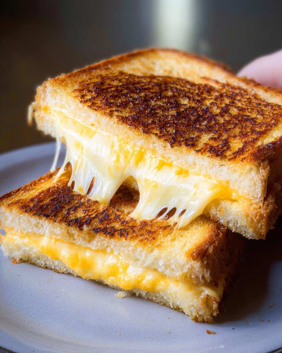Gourmet grilled cheese sandwich recipe with multiple cheeses - detail 3