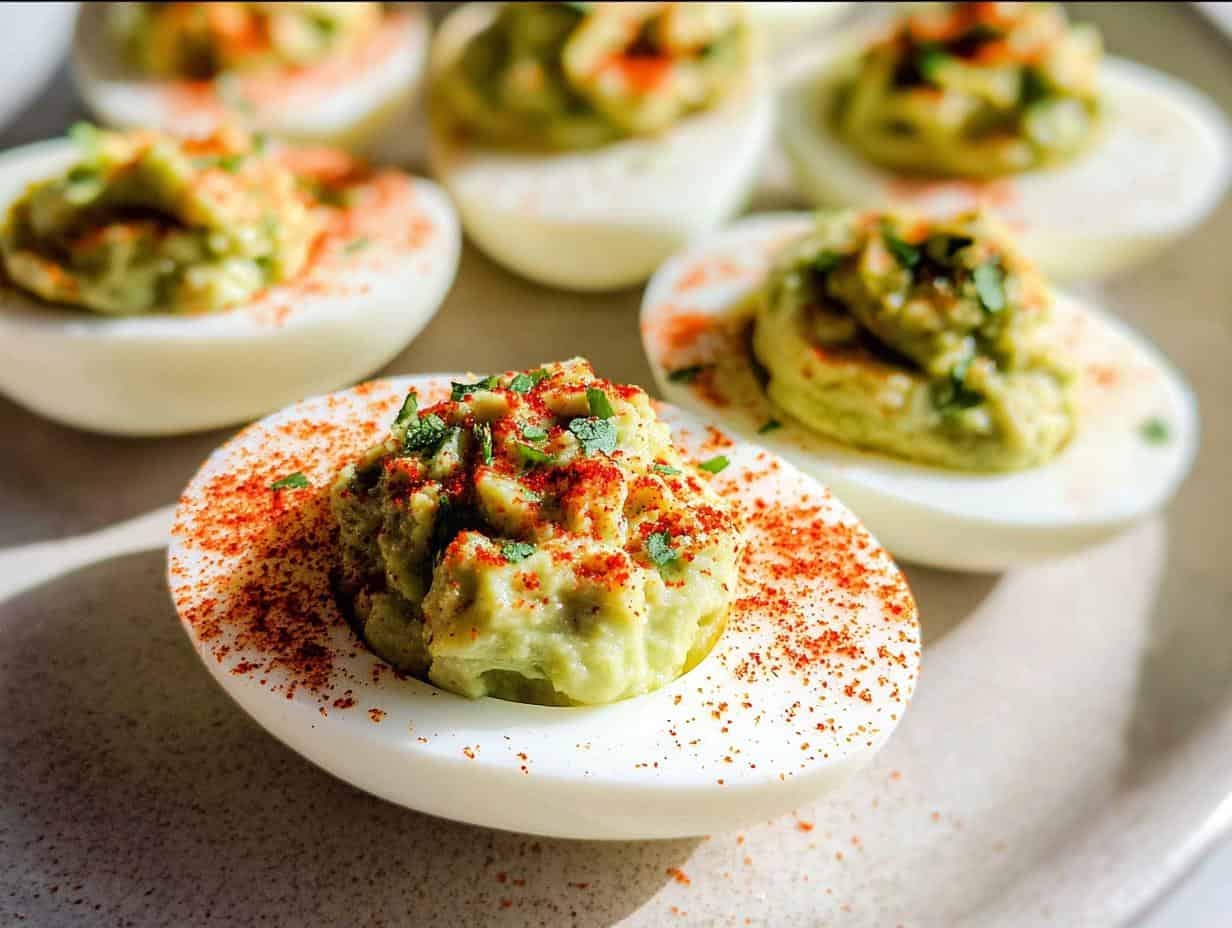 Unbelievably Tasty Guacamole Deviled Eggs in 12 Minutes