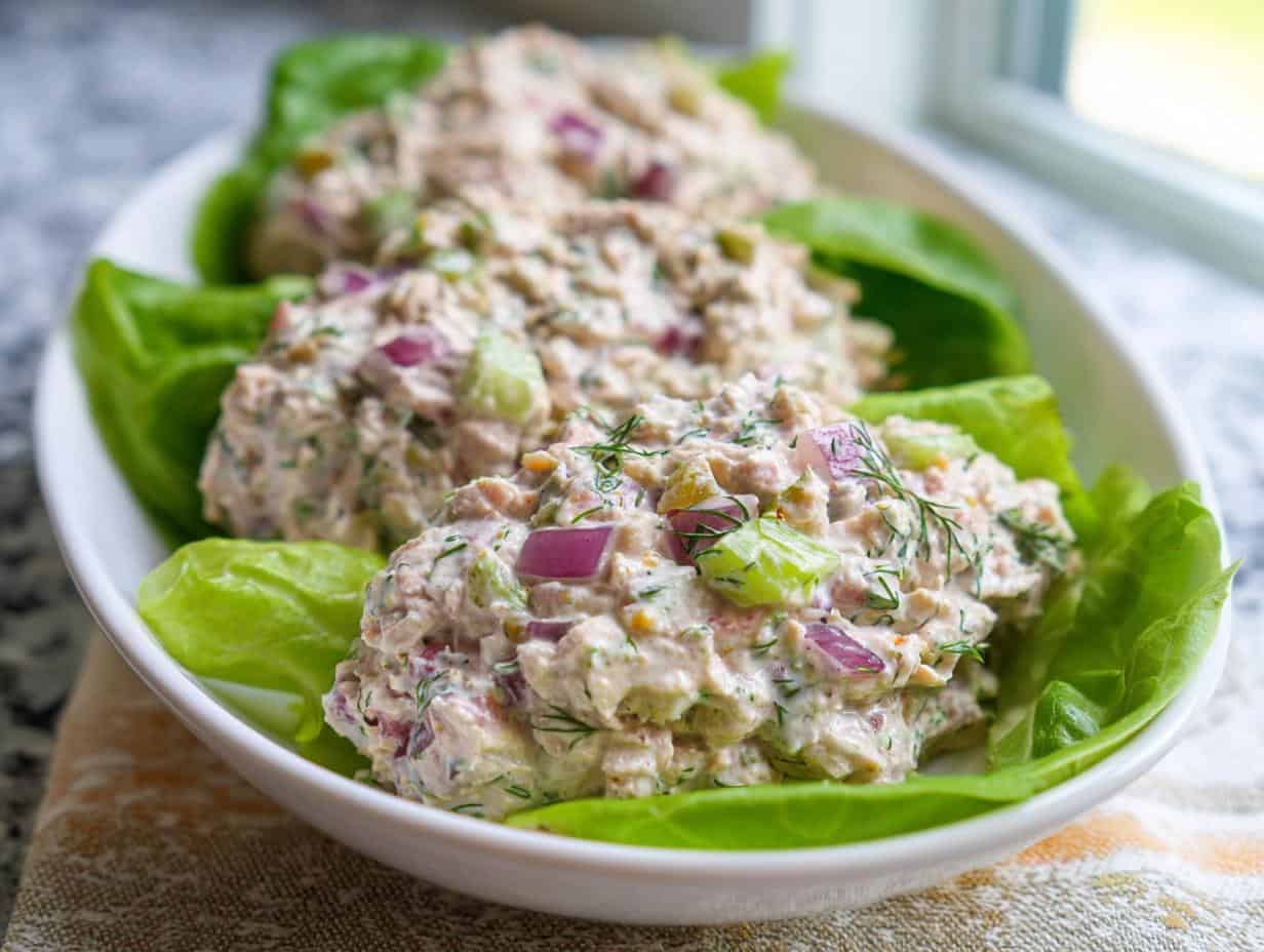 Keto Tuna Salad Recipe with Dill Relish