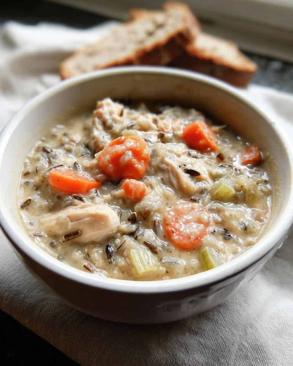 Lightened Up Slow Cooker Chicken Wild Rice Soup - detail 3