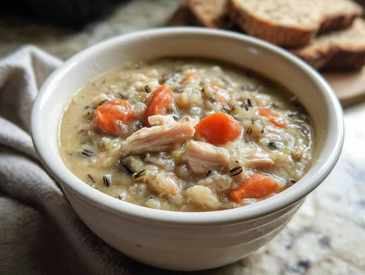 Delicious Lightened Up Slow Cooker Chicken Wild Rice Soup: 260