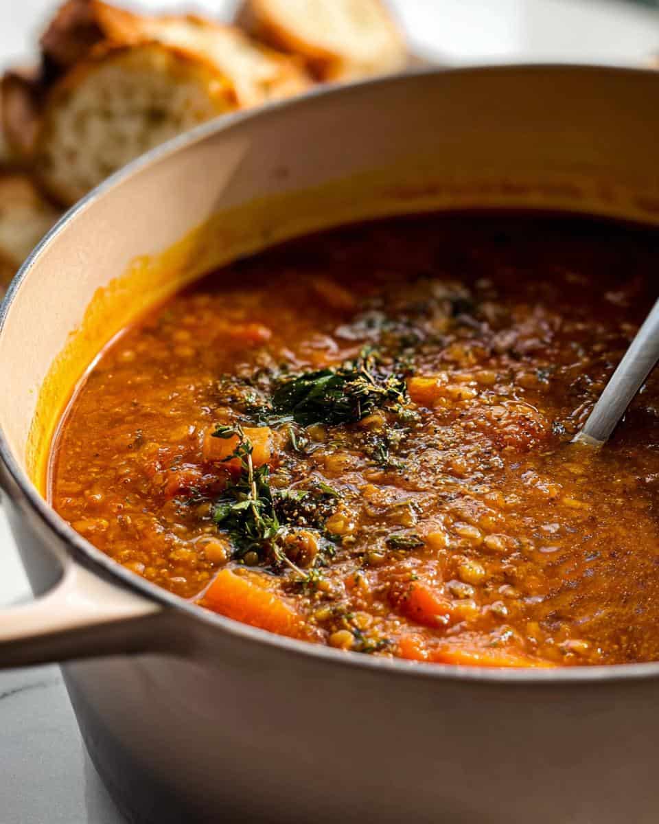Mediterranean Lentil Soup - detail 3