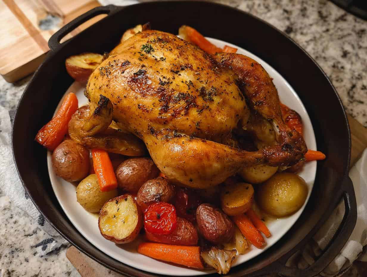 Roasted Chicken with Root Vegetables: 1 Unbeatable Dish