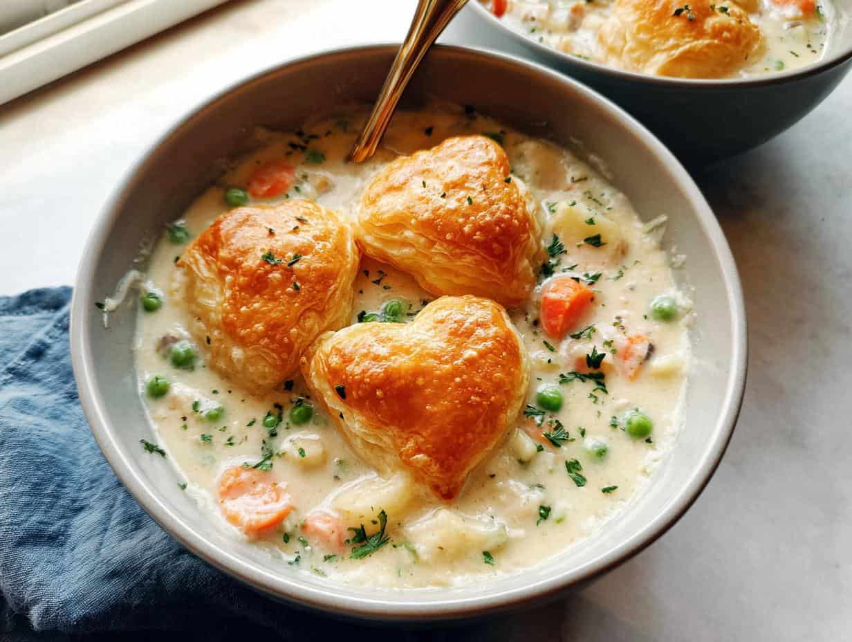 Easy Slow Cooker Chicken Pot Pie Soup