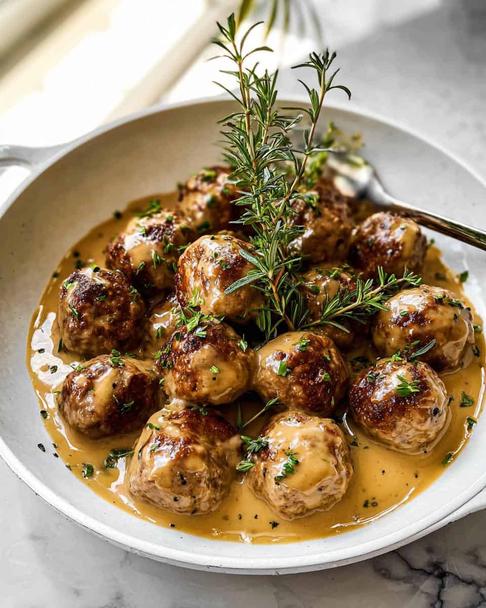 TURKEY MEATBALLS WITH MAPLE MUSTARD SAUCE - detail 3