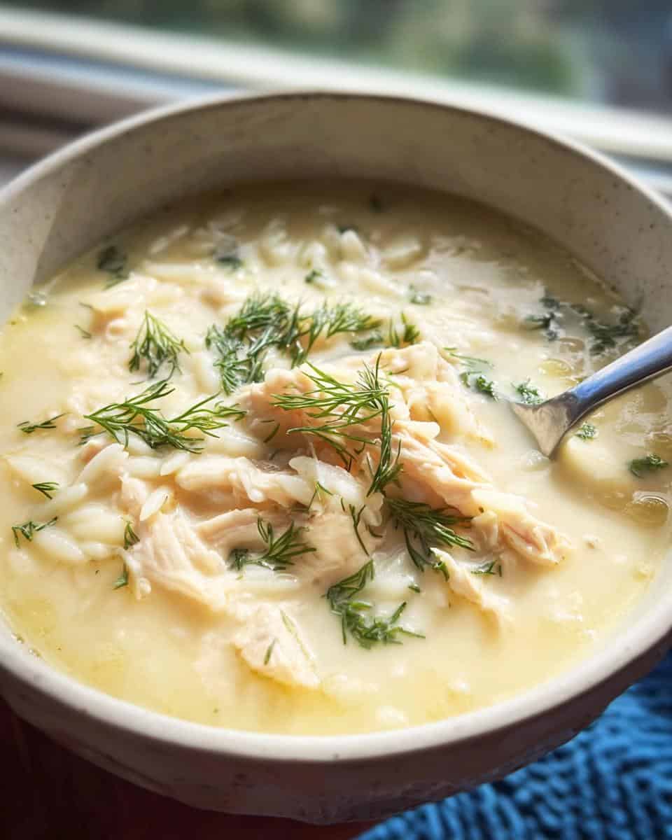 Avgolemono Soup (Greek Lemon-Egg Chicken Soup) - detail 1