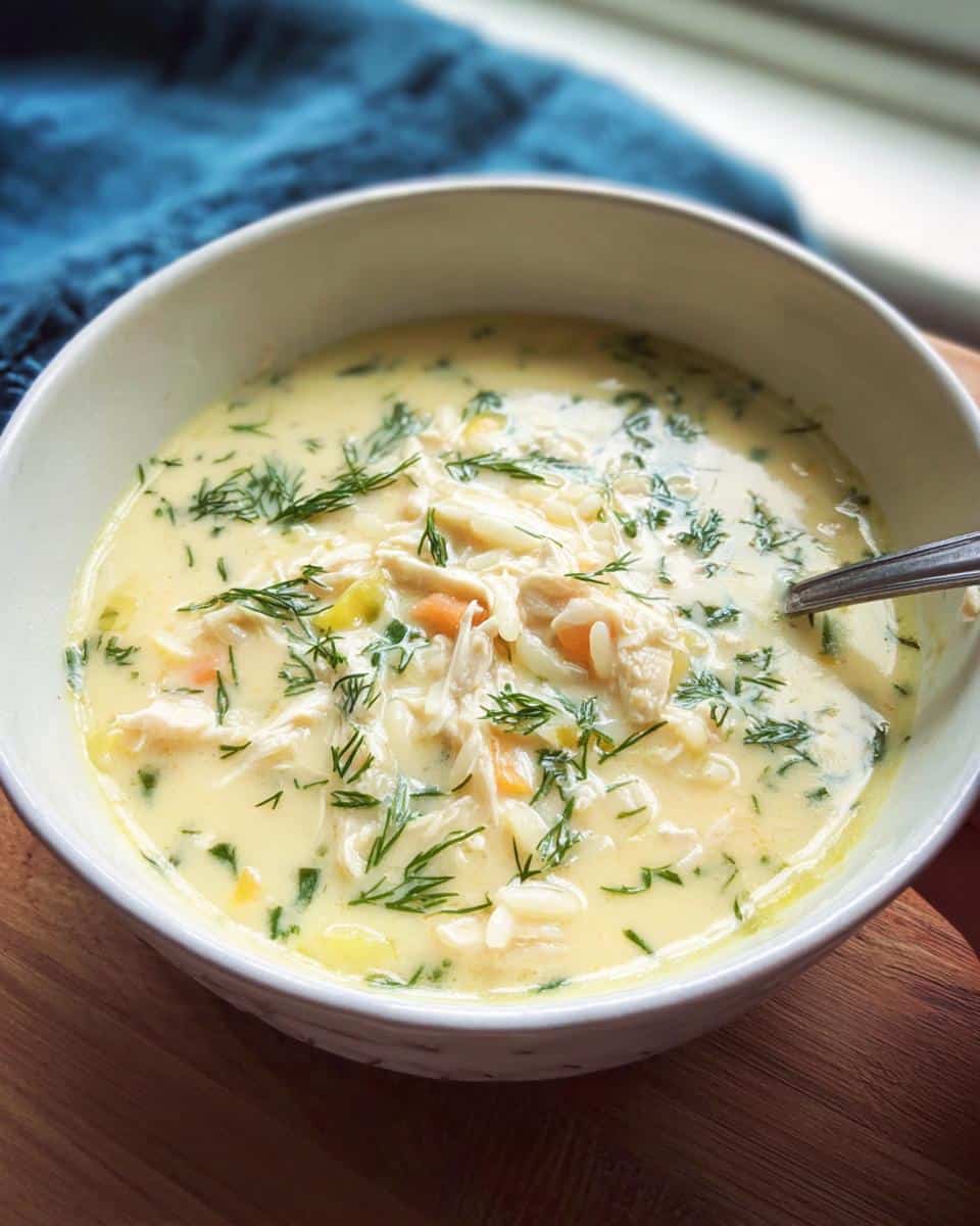 Avgolemono Soup (Greek Lemon-Egg Chicken Soup) - detail 2