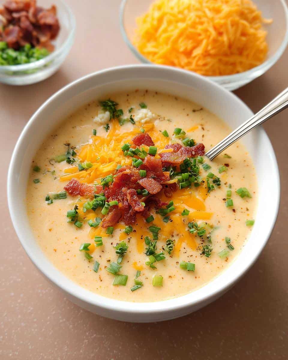 Broccoli Cauliflower Cheddar Cheese Soup Recipe - detail 3