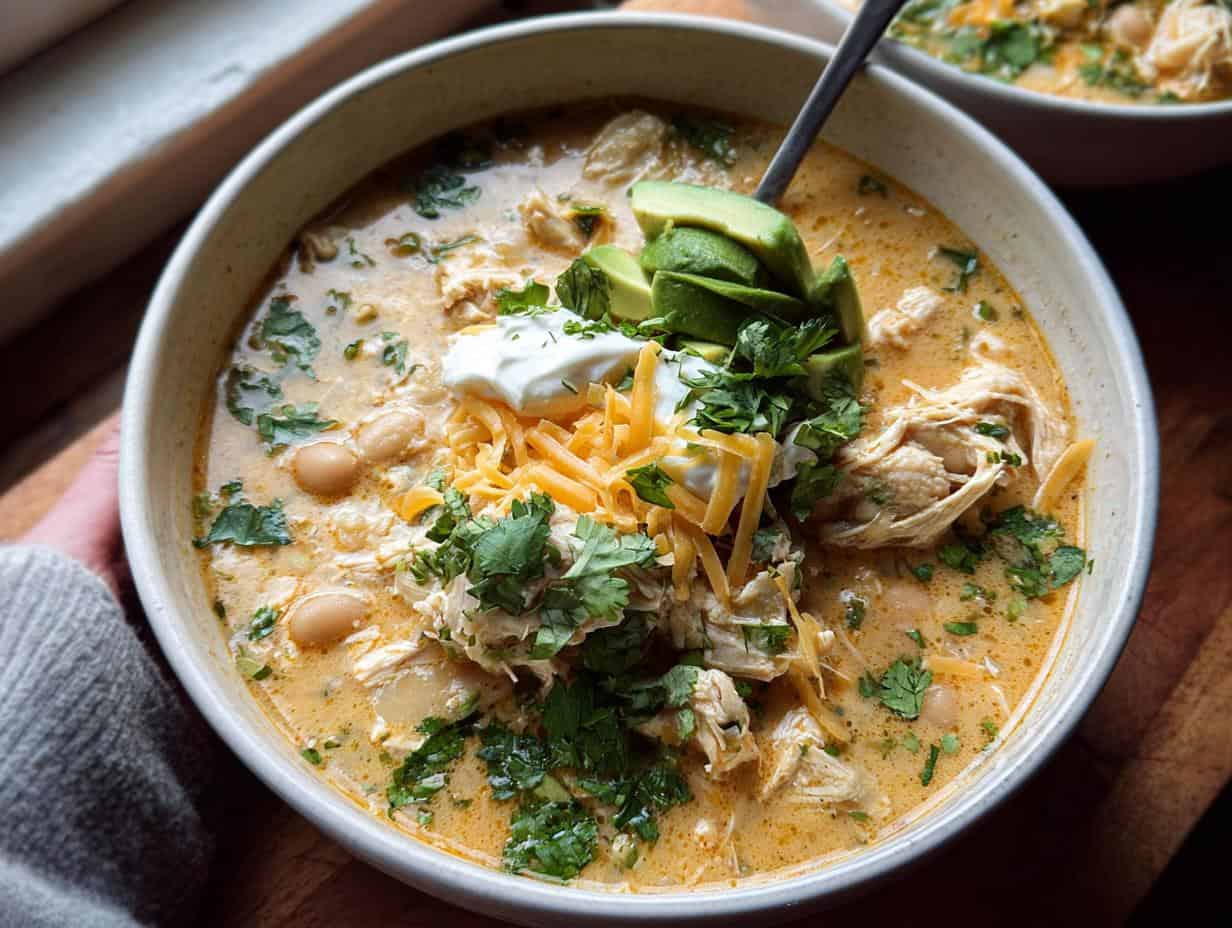 Devastatingly Delicious Creamy White Chicken Chili in 45