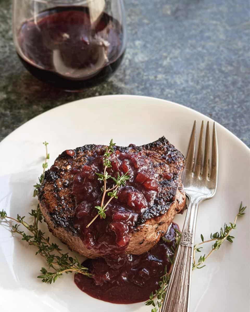 Filet Mignon with Red Wine Sauce - Romantic Dinner - detail 3