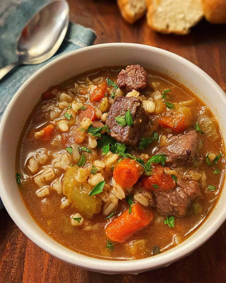 Instant Pot Beef Barley Soup - detail 3