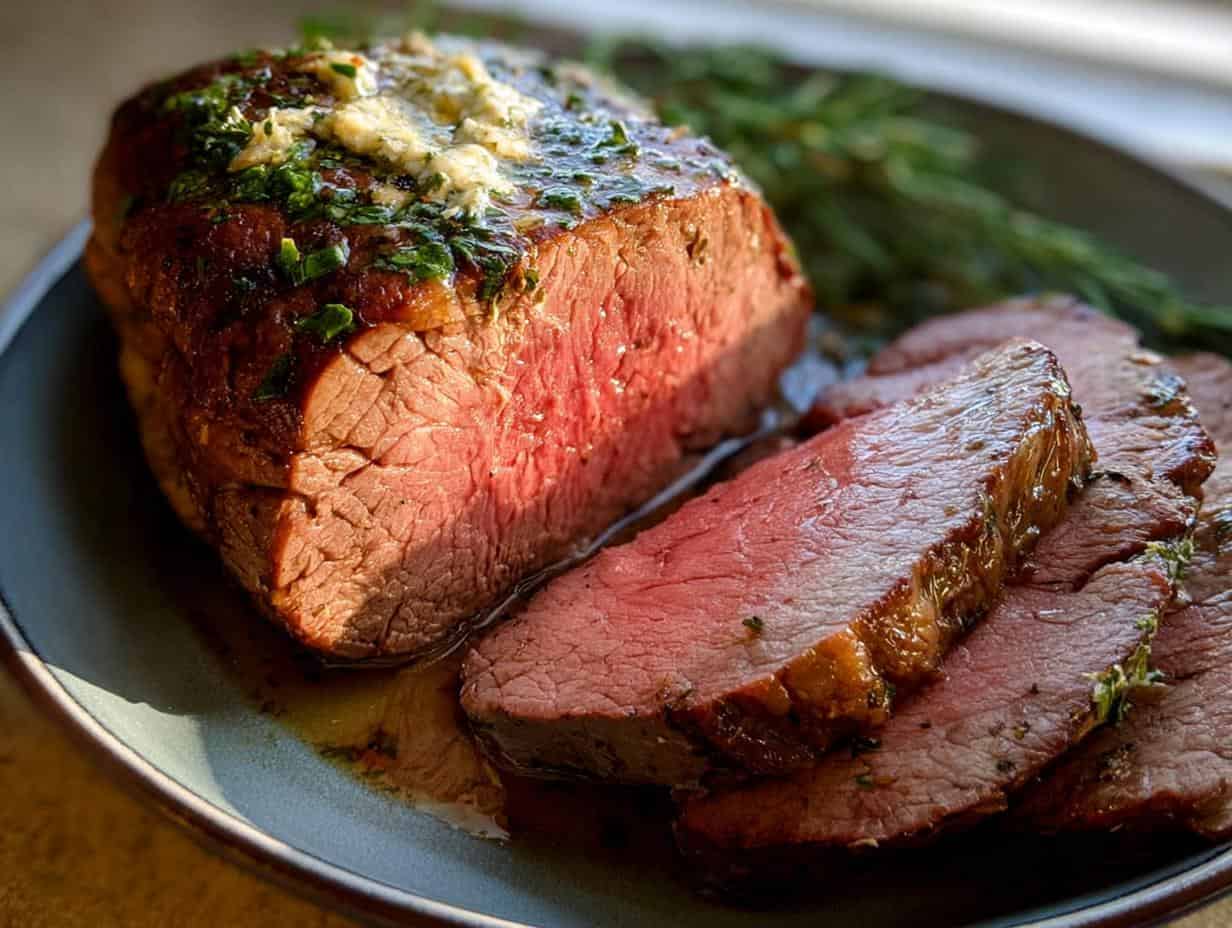 Perfect Roast Beef Tenderloin with Garlic Herb Butter Recipe