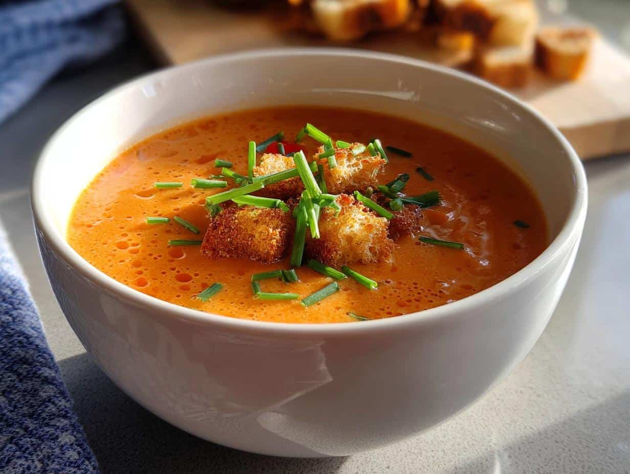 Roasted Red Pepper Gouda Soup