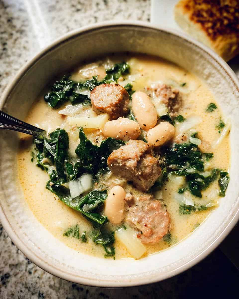 Sausage, Kale, and White Bean Soup - detail 3