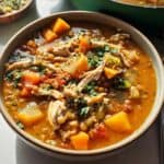 Spiced Chicken Lentil Soup with Hearty Veggies