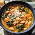 Tuscan Butter Bean Soup with Kale and Parmesan