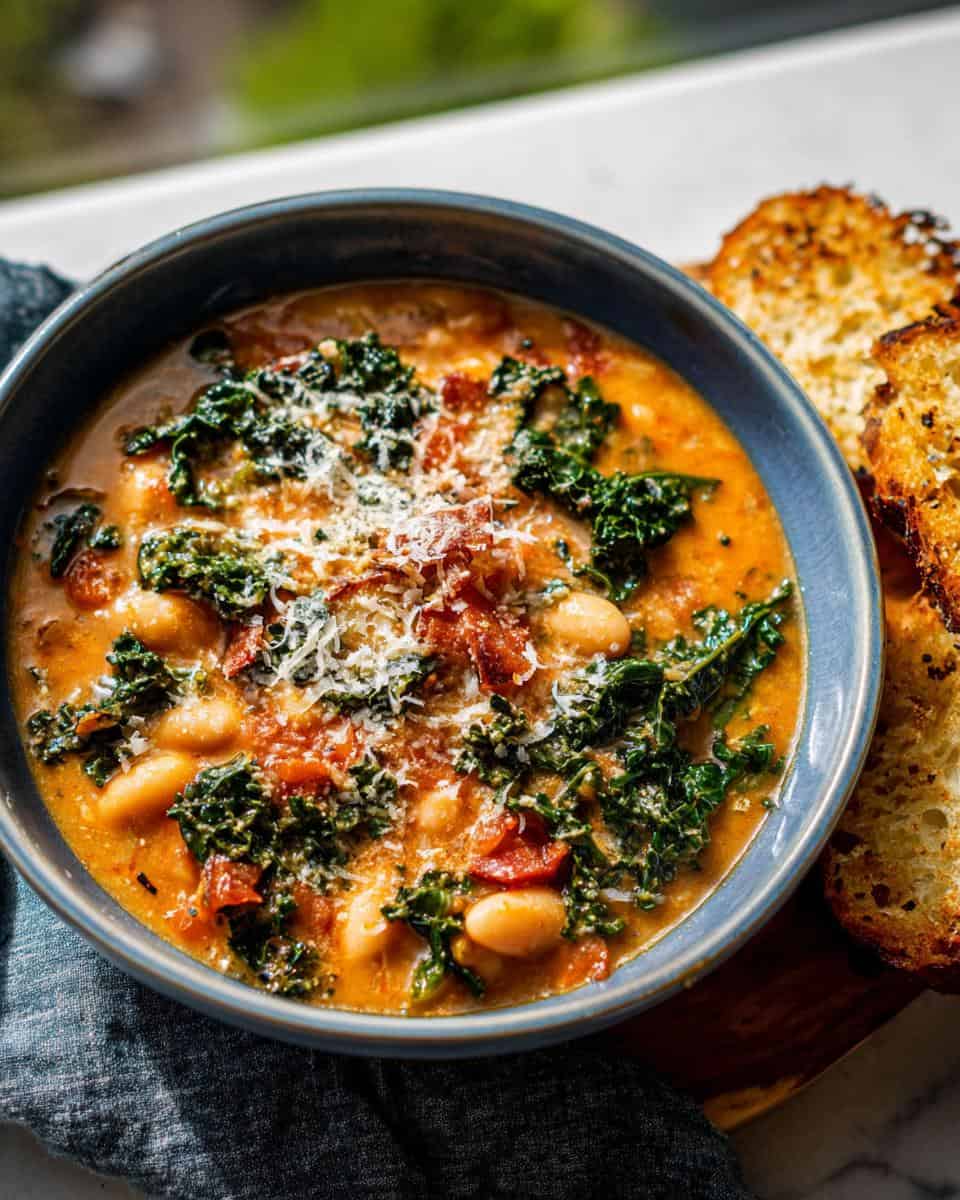 Tuscan Butter Bean Soup with Kale and Parmesan - detail 3