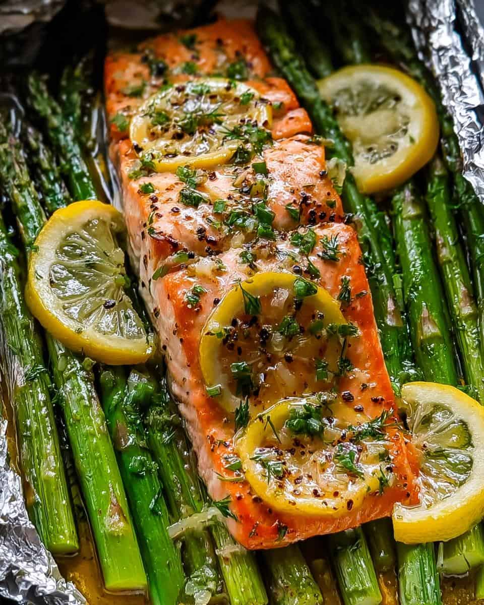 Baked Salmon with Asparagus - detail 1