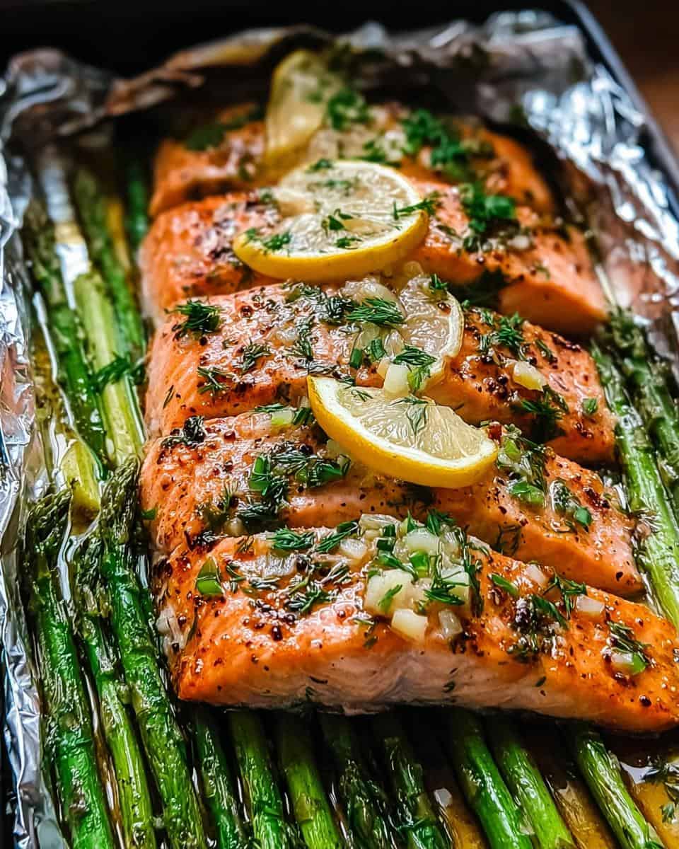 Baked Salmon with Asparagus - detail 2