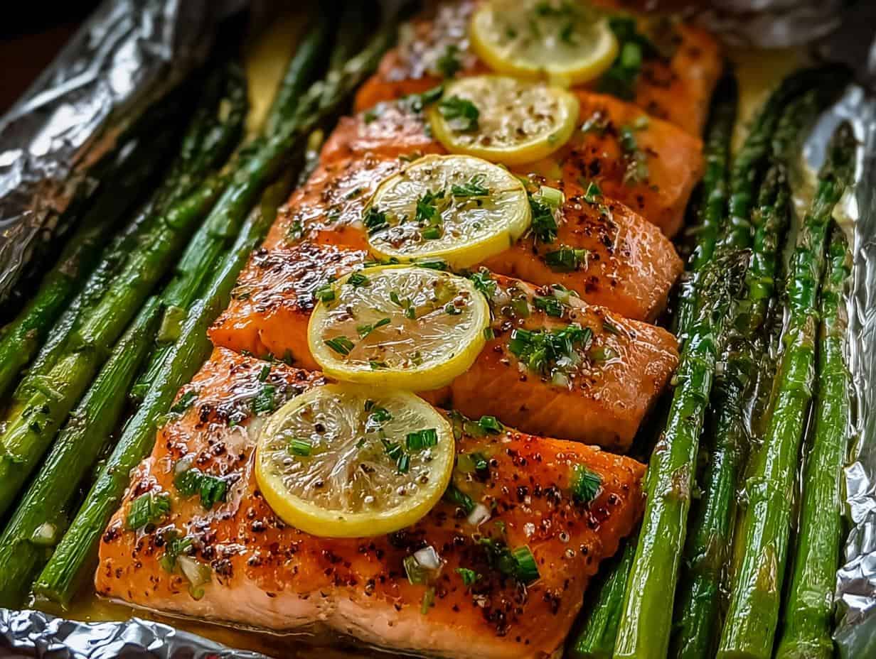 Delicious Baked Salmon with Asparagus in Just 35 Minutes